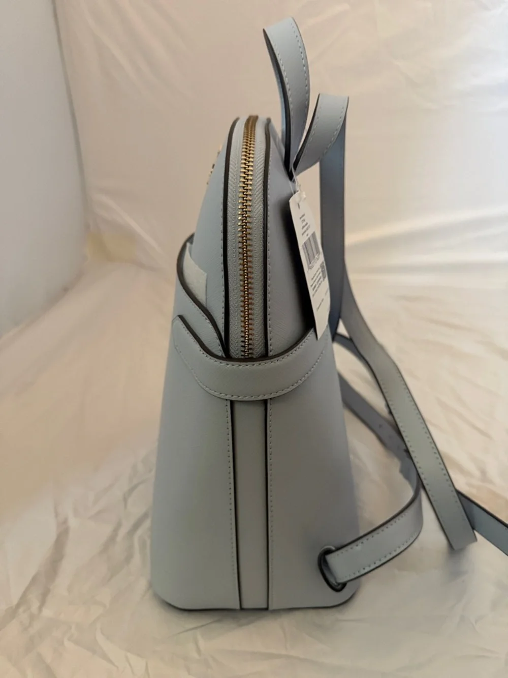 kate spade Light Blue Saffiano Leather Backpack with Gold Hardware